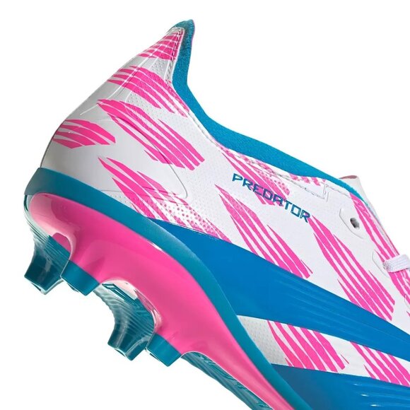 adidas Predator League FG Soccer Cleat White Blue Pink Unisex Men 9.5/Women 10.5 - Picture 6 of 7